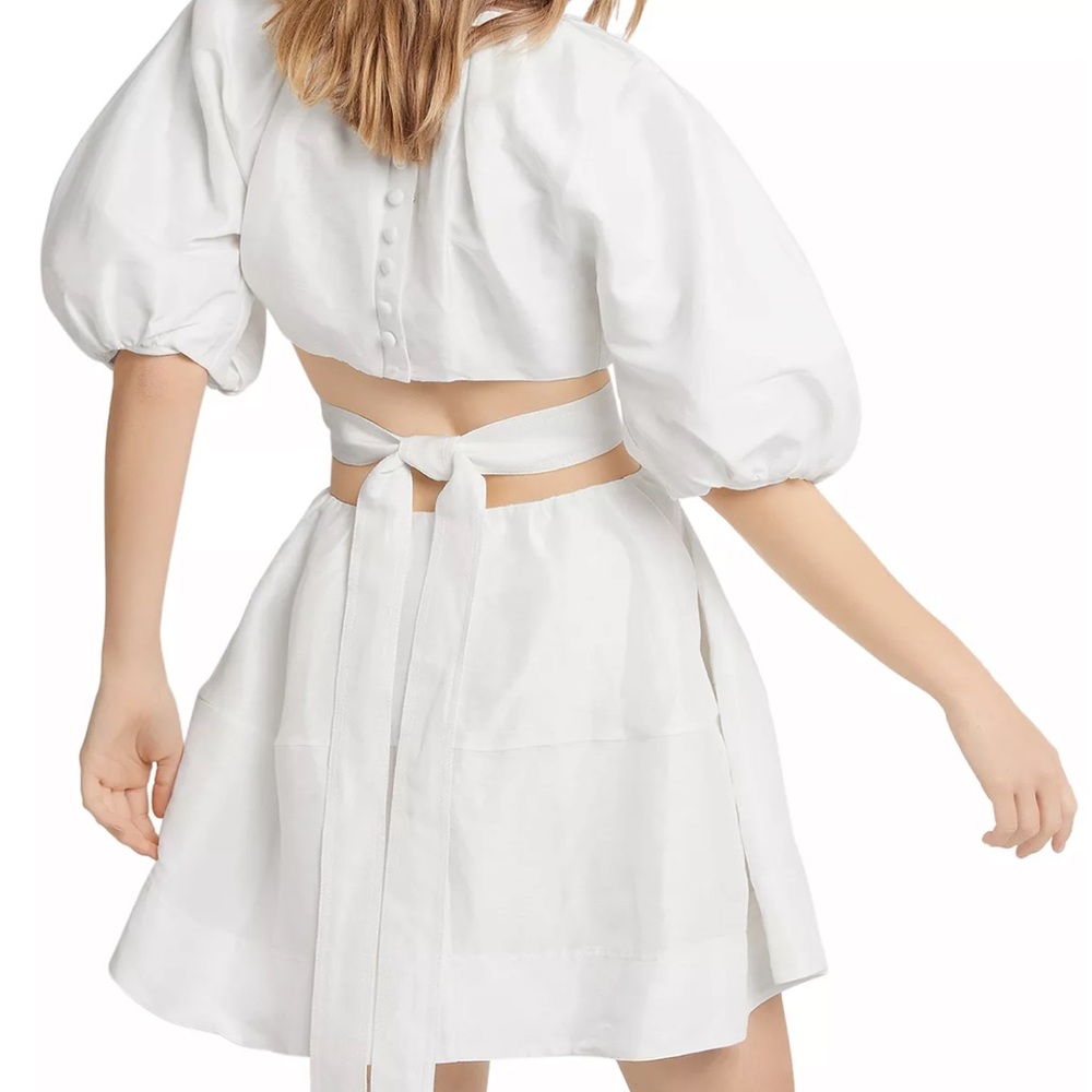 Aje vanades cutout ring midi dress in white. Brand new never worn